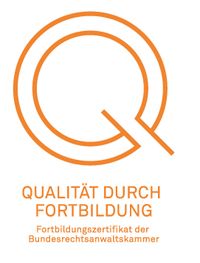 Logo des Fortbildungszertifikats, ein stilisiertes Q